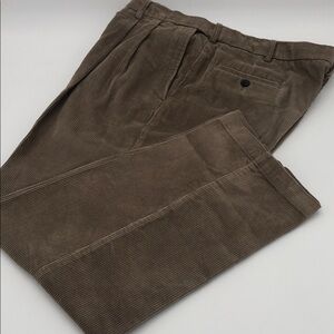 Haggar Tan 42”x32” Corduroy Dress Pants Classic Pleated Design